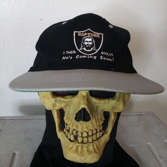 Vintage Jesus Christian Rapture Raiders Parody Snap Back Hat Cap - Picture 1 of 8